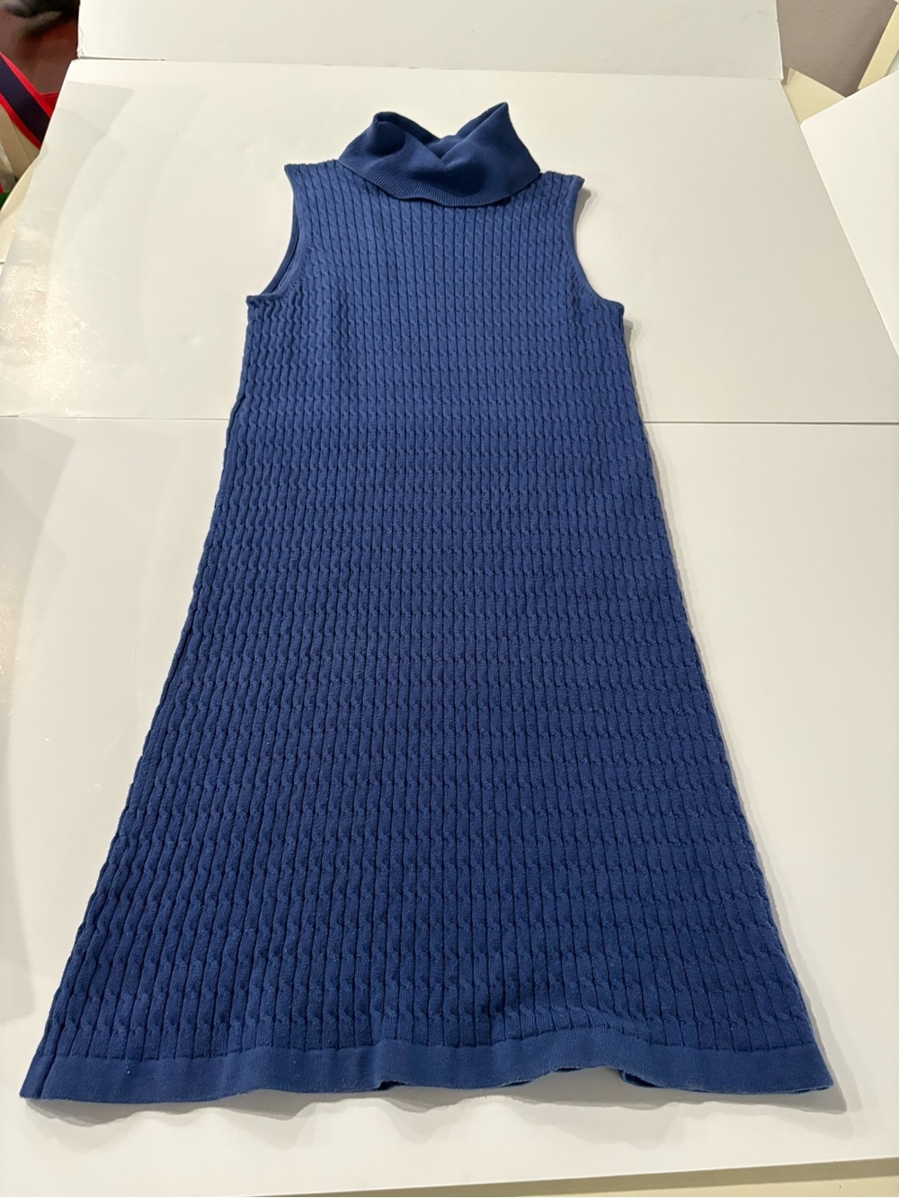 Tommy Bahama Pickford Sleeveless Turtleneck Knit Dress - Blue, Medium